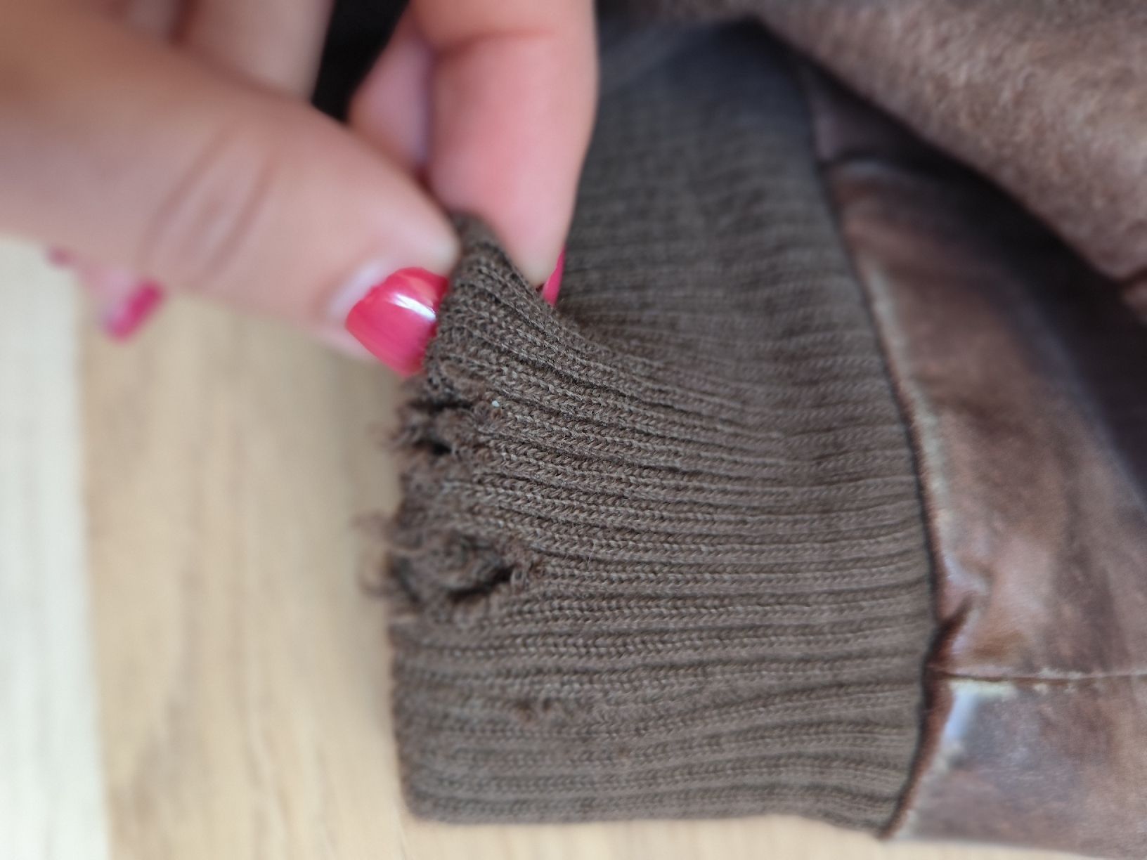 Only Giacche: DEFEKT Brown Leather Jacket "Only"  – Difettoso da Mägenwil venduto da VintageGirly 4
