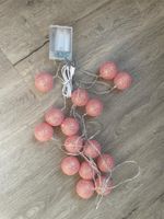 Lichterkette Kugeln Rosa mit USB und Batteriebox 20 Lichter