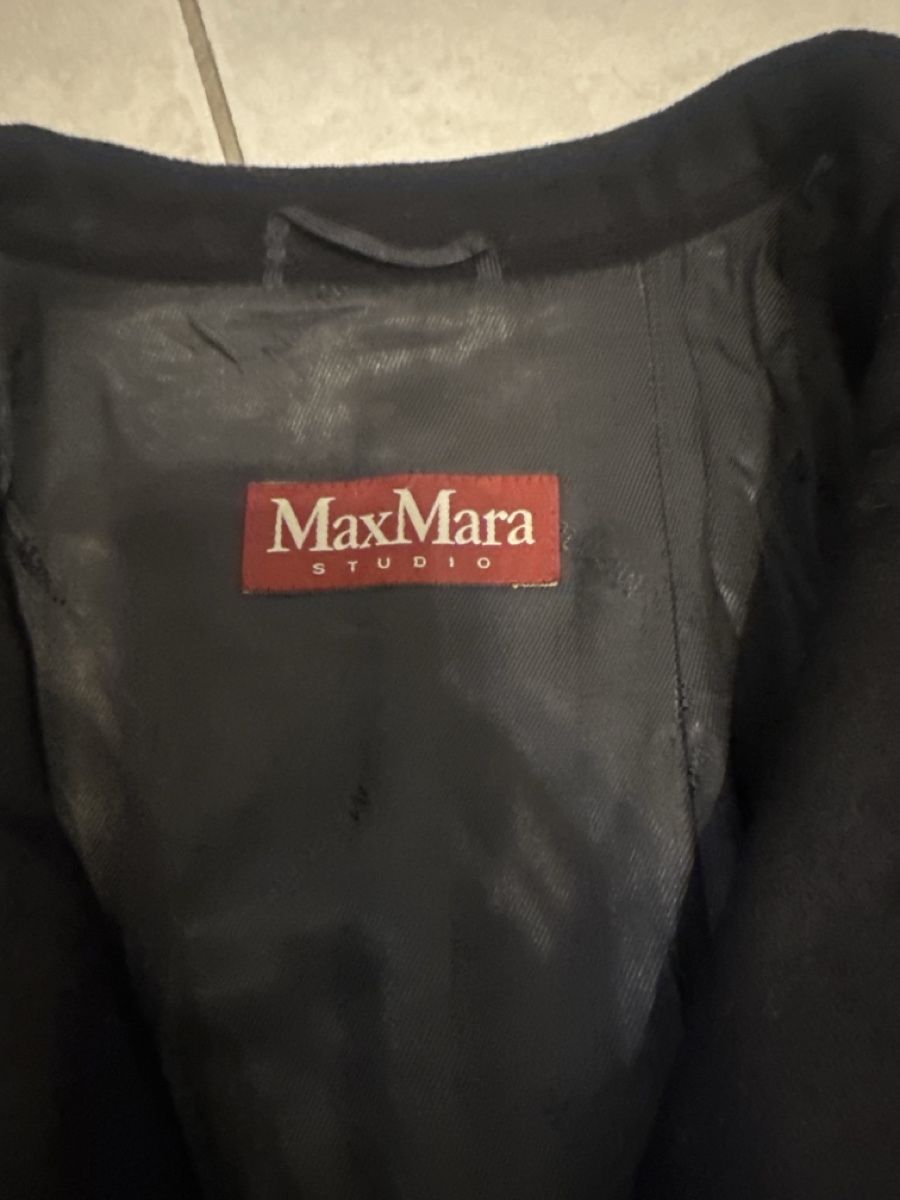Max Mara Vestes: Max Mara Studio Wool Coat, Size 34, navy – D'occasion à Unterägeri par Tobitan 2
