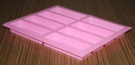 Silikon-Form Rechteck 11.5x4x2cm für Riegel, Cake, Seife (1)