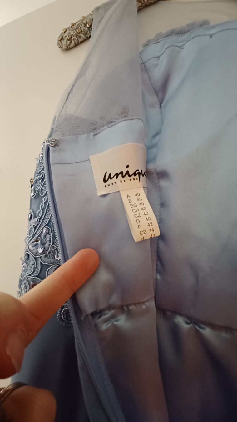 Vestiti: Helles, blau-lila Abendkleid, Gr. 40 – Nuovo (secondo la descrizione) da Steinach venduto da Sommer9000 3