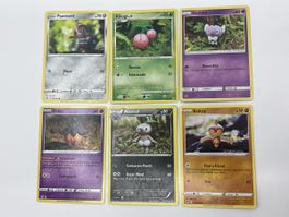 Pokemon Karten Set 6 Stk yuka Morii gemischt mit Vintage