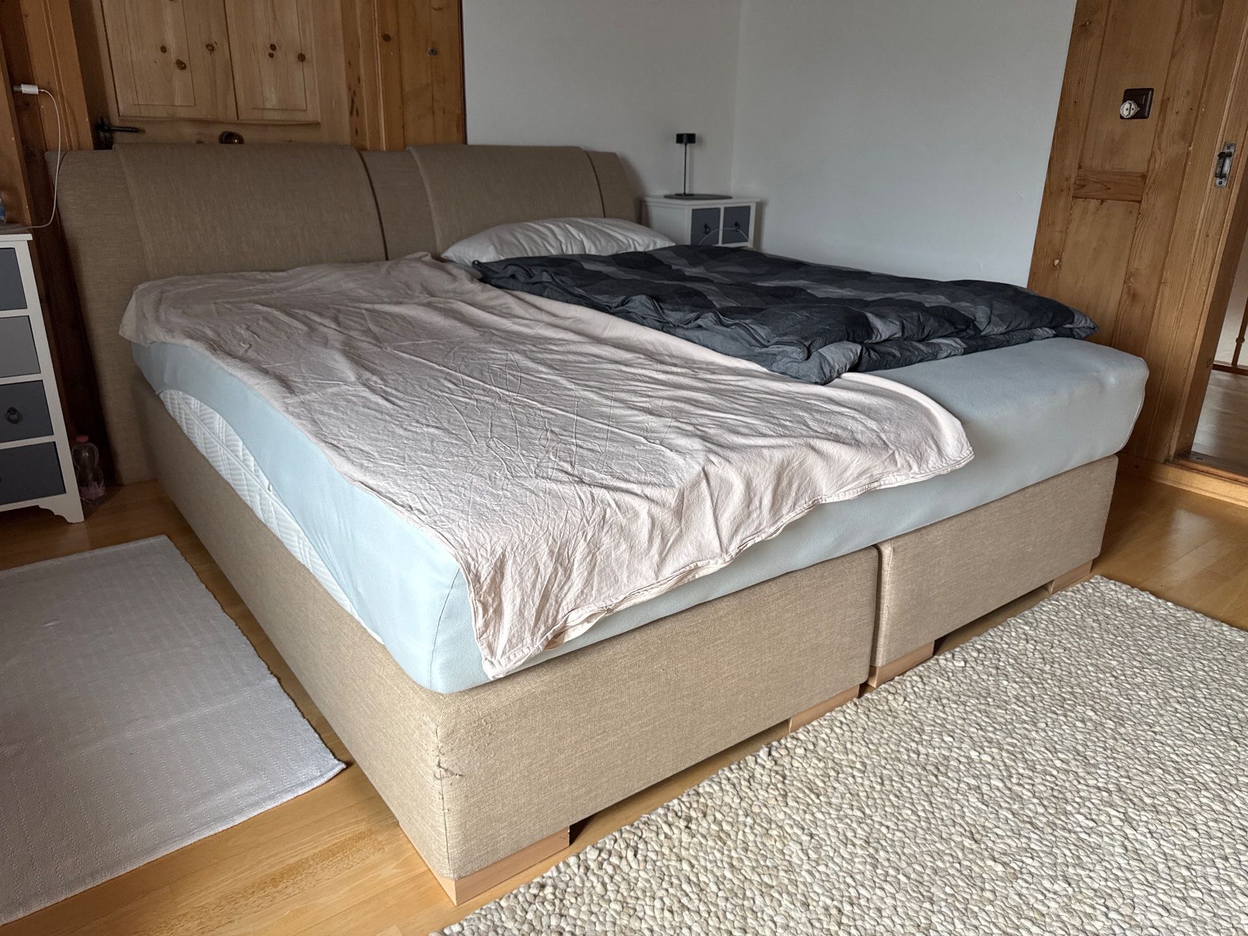 Lits: Boxspring Bett 180 x 200 cm beige/sand – D'occasion à Sennwald par CountryLife 2