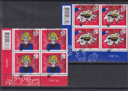 349+350 PP-Viererblöcke mit FD-Vollstempel Bern 2.5.24