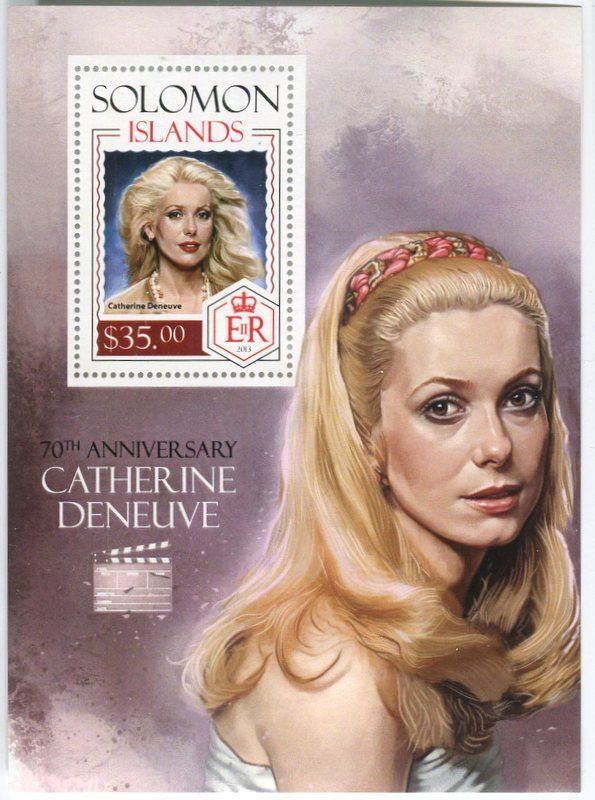 Tutti i francobolli: Block "Catherine Deneuve". Salomonen. – Nuovo e nell'imballaggio originale da Basel venduto da Butsch5