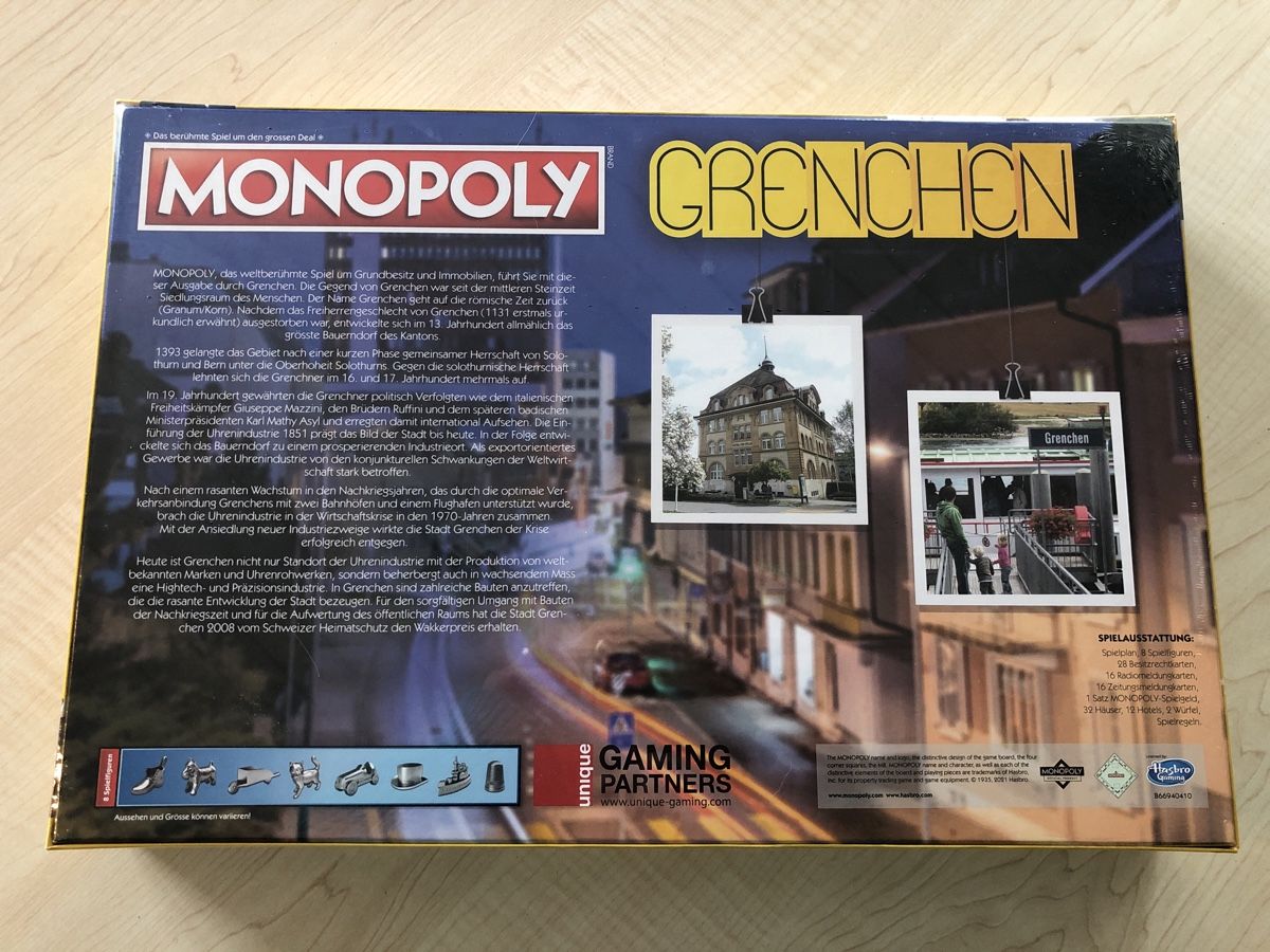 Hasbro Spiele: Monopoly Grenchen – Neu und originalverpackt aus Grenchen von Hexi73 1