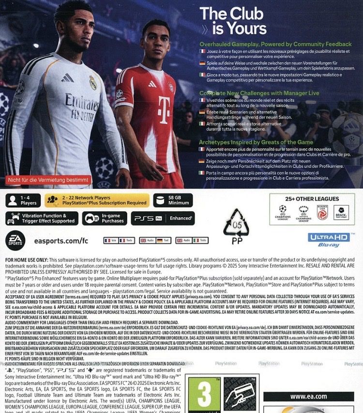 Sony Giochi: FC 26, PS5, ab Fr.1.- – Nuovo (secondo la descrizione) da Greifensee venduto da Chris286 1