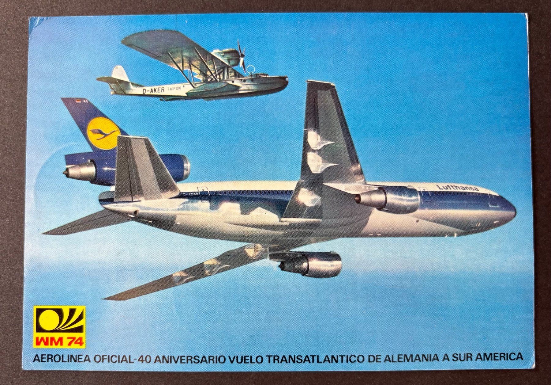 Cartoline postali: ANSICHTSKARTE LUFTHANSA WM74 – Usato da Ostermundigen venduto da wini63