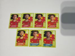 Panini Sticker-WM 2026-Belgien (7 Stück)