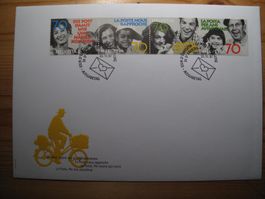 Schweiz FDC 1997 C5 die Post 4er Streifen