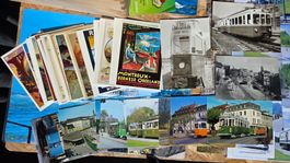 Lot de cartes postales de trains