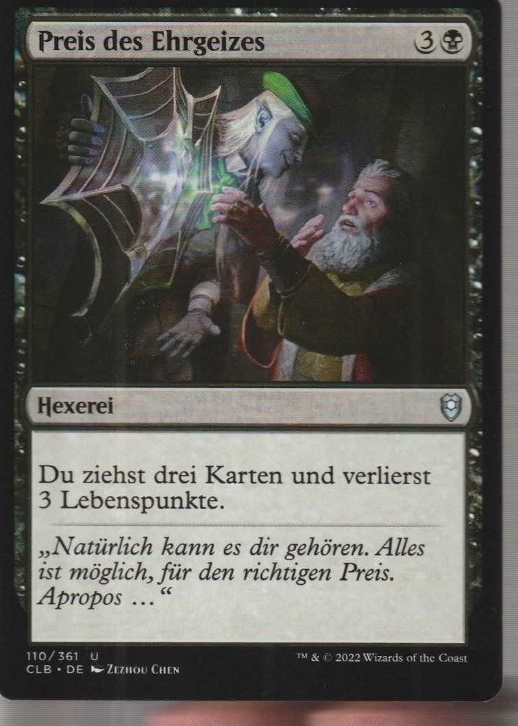 Magic The Gathering Carte collezionabili: TCG Magic The Gathering MTG CLB 110  Preis des Ehrgeizes – Nuovo (secondo la descrizione) da Vezia venduto da Aquarius_Age