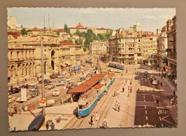 Zürich Bahnhofplatz, Tram, Autos 60iger Jahre