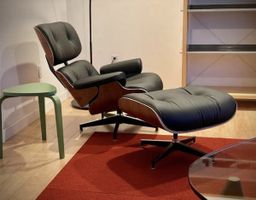 Relaxsessel aus Echtleder mit Fußhocker und Ottomane