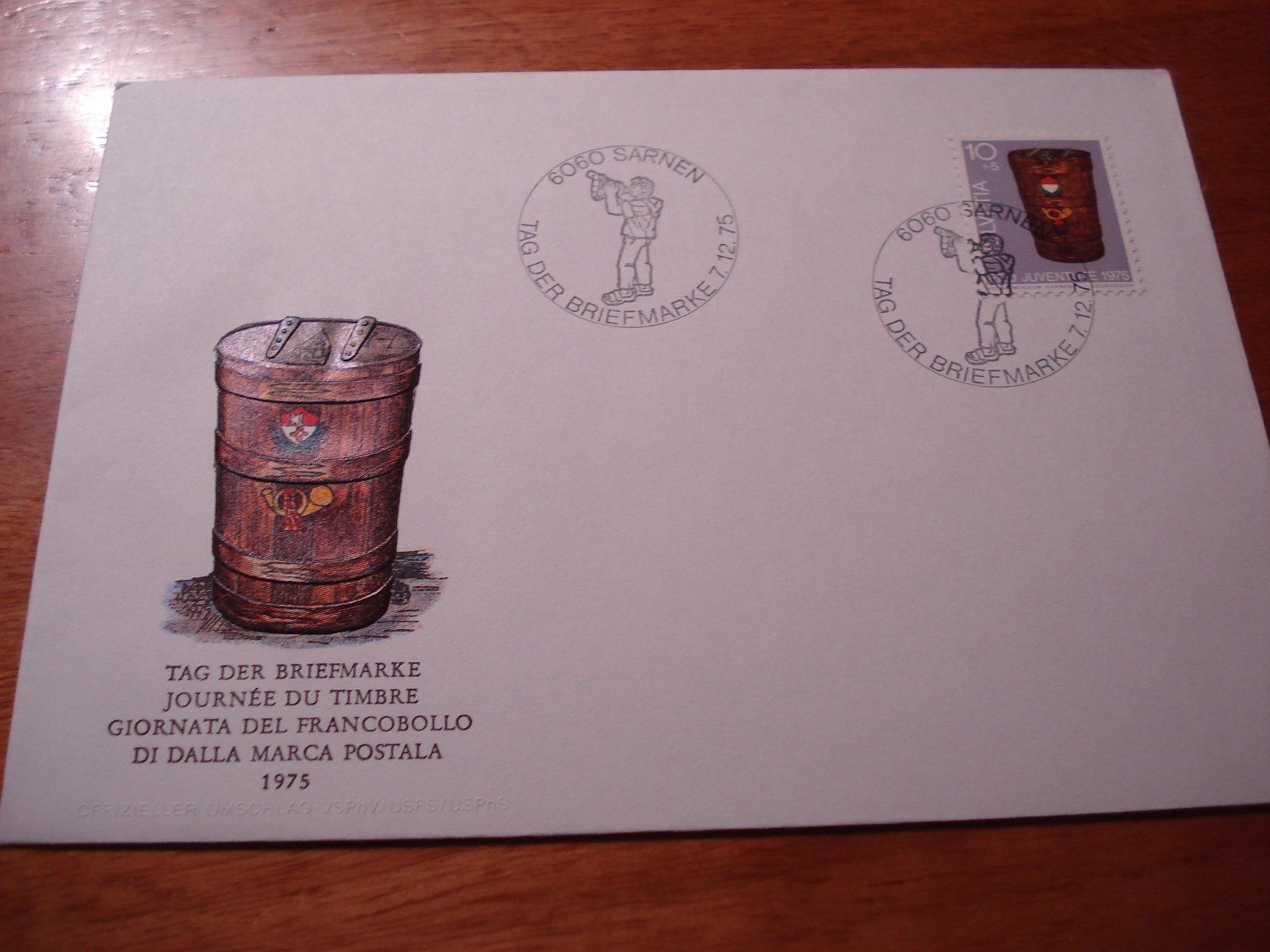 Tutti i francobolli: Tag der Briefmarke 1975, Appenzell, Brief – Usato da Niederwil AG venduto da morostahu