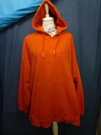 HOODIE ORANGE KAPUZENPULLOVER GR XL TOP IN SCHUSS COTTON