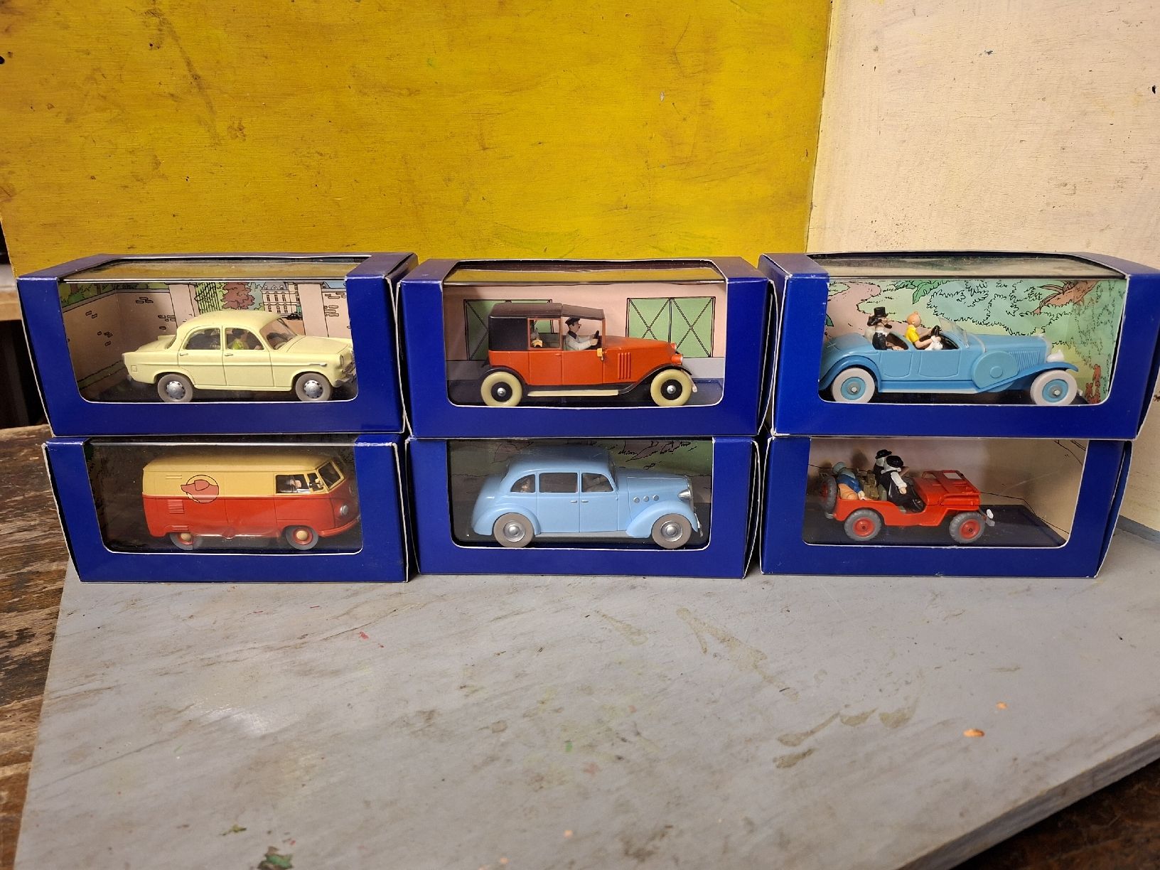 Modellini d'auto: 6 voitures collection Tintin  – Nuovo e nell'imballaggio originale da Monthey venduto da Jmbois