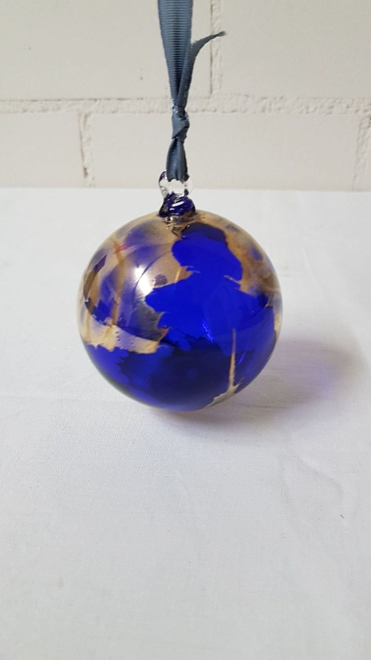 Bicchieri: Bleikristallkugel - Glas Kugel blau – Usato da Thun venduto da Nordkapp