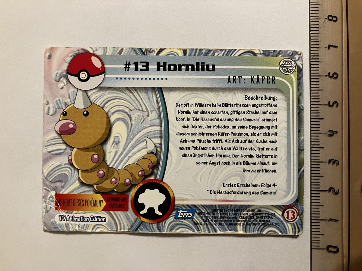 Pokémon Sammelbilder & Trading cards: Pokemon Hornliu – Gebraucht aus Aarau von luck123 1