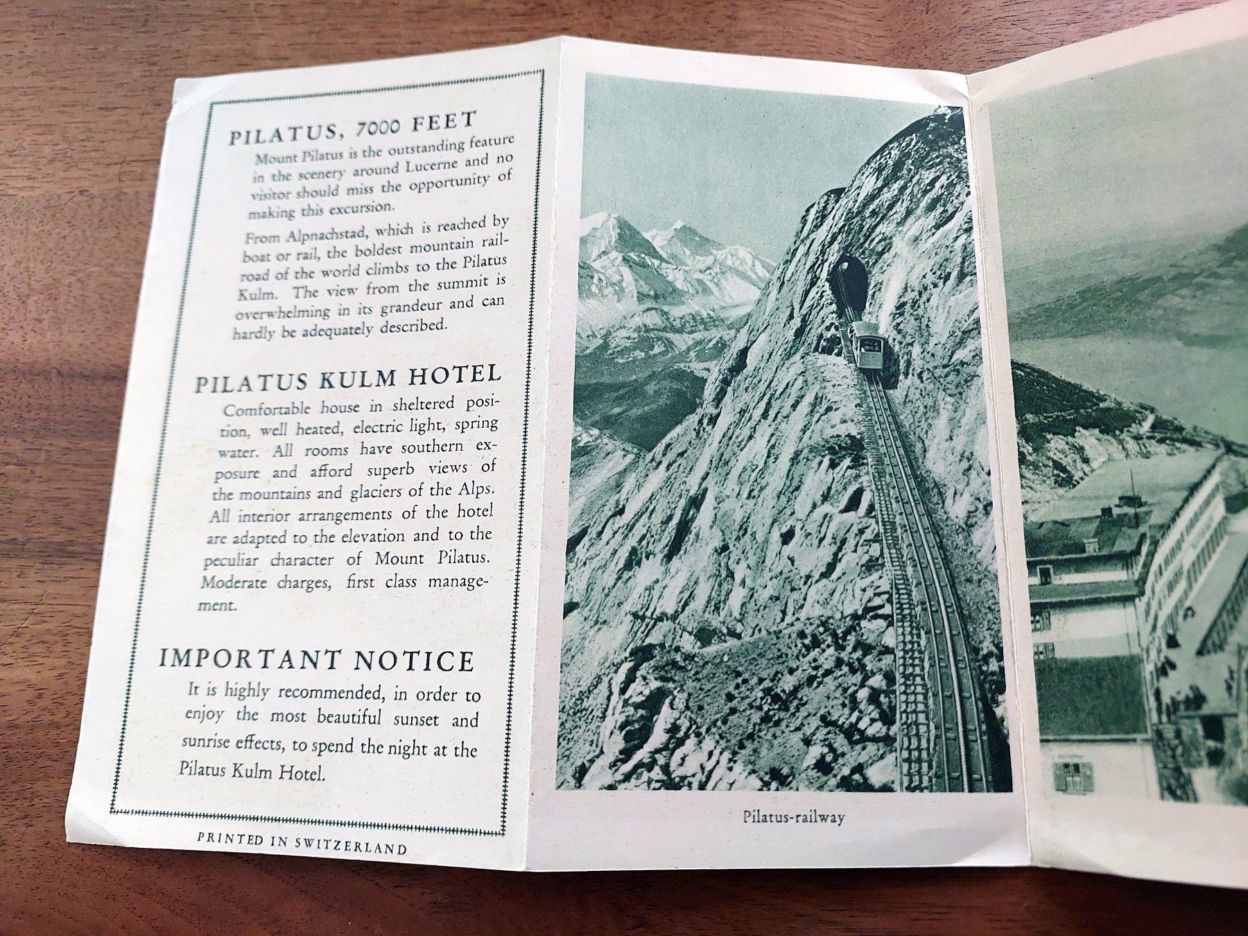 Revues & Magazines: Ephemera - Pilatusbahn – D'occasion à Schönenwerd par Steidi 2