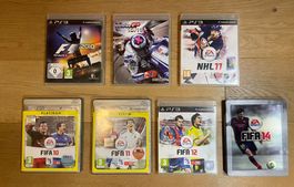 PS3 Spiele Sammlung 7 Games FIFA 14 Steelbook NHL F1 MotoGP