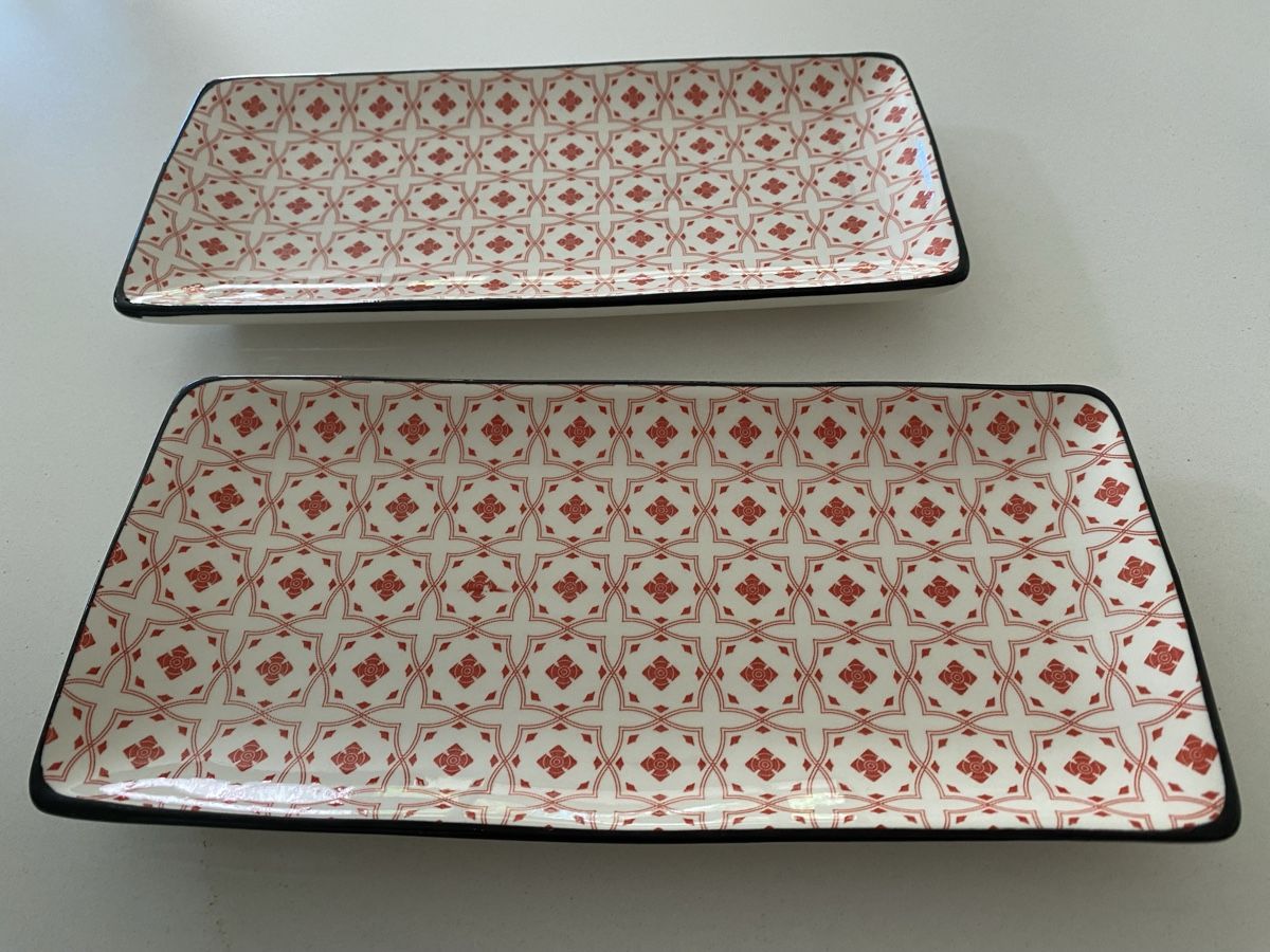 Servierplatten: 2x Keramikplatte 11.8x25.0cm – Gebraucht aus Lengnau AG von Mc66