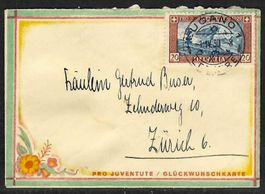 1929 Pro Juventute-Briefli ohne Inhalt gest. 1.IV.30 (15648)