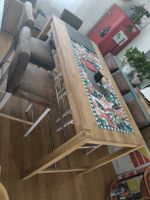 Esstisch-Set: Holztisch + 6 Stühle, 