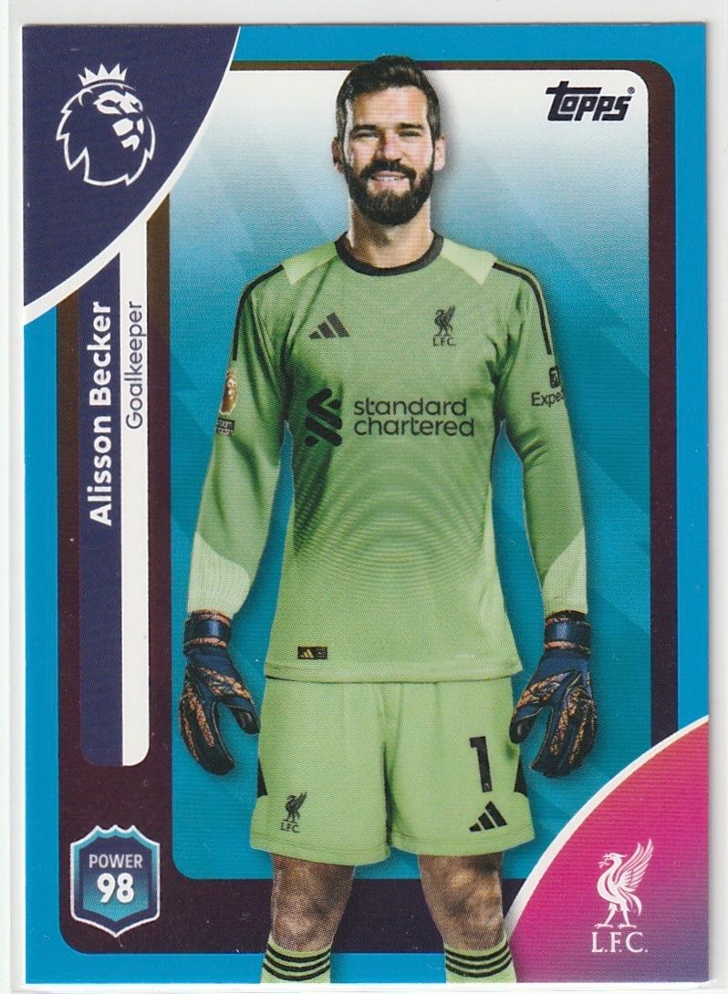 Topps Sammelbilder & Trading cards: 2026 Topps Premier League Alisson Becker Base Blue Parallel – Neu (gemäss Beschreibung) aus Biel/Bienne von historian-198