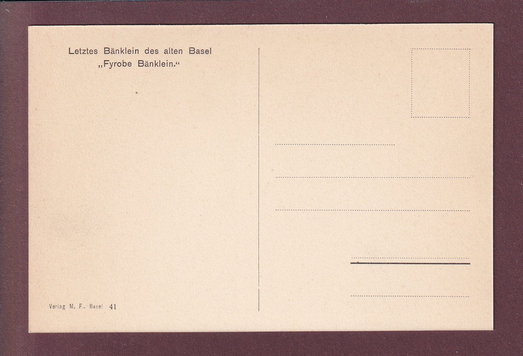 Cartes postales: Altes BASEL - Leonhardsberg – D'occasion à Pully par nicecards 1