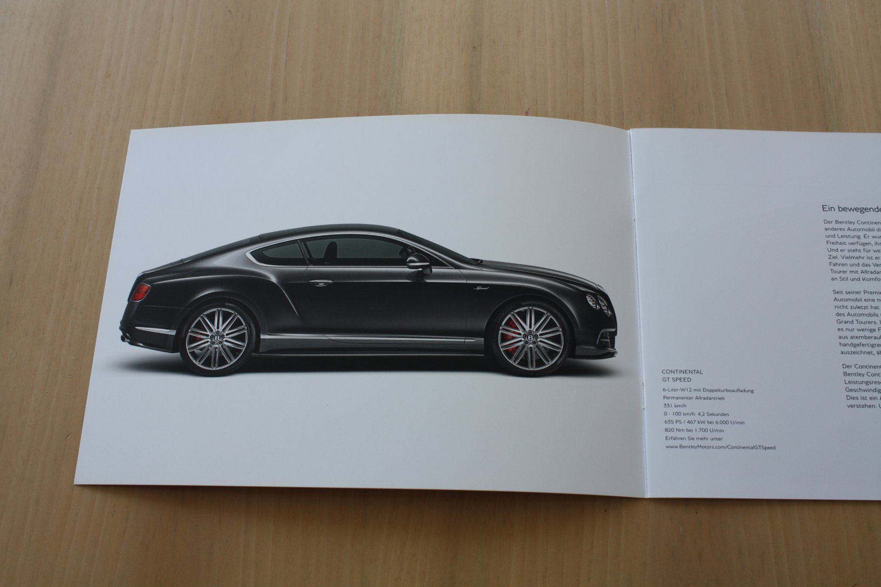 Bentley Documenti: Bentley Continental GT Speed Prospekt 2014 – Usato da Wikon venduto da erwin400 1
