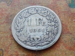 1 Fr. 1861   (B)