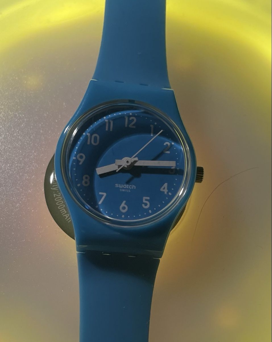 Swatch Uhren: SWATCH Uhr Rise Up, blau – Gebraucht aus Ramersberg von endbefund13