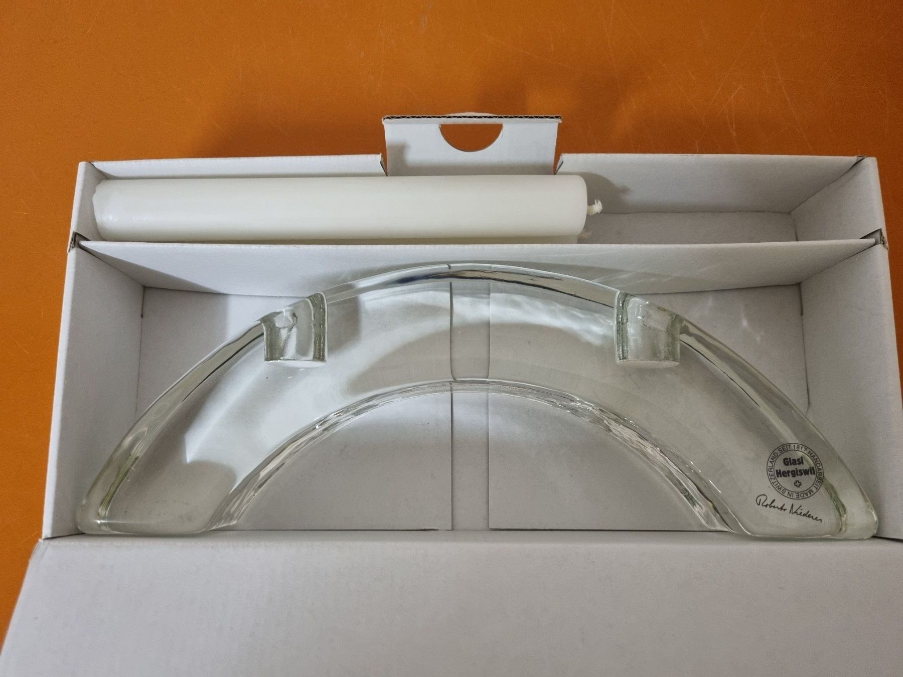 Glasi Hergiswil Portacandele: Kerzenhalter mit 2 Kerzen – Usato da Uetikon am See venduto da sus_bc22 4