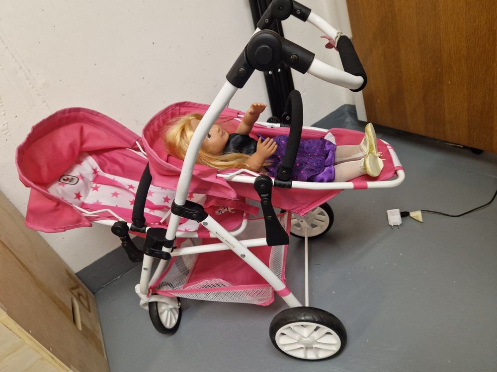 Folpus Puppenwagen Faltbar - Rollenspiel Spielzeug Für Mädchen