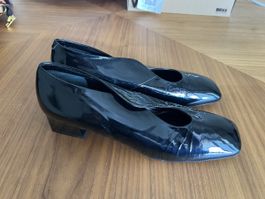 Lackleder Schuhe, Schwarz,  gr 40,5