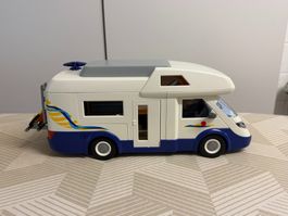 Playmobil Wohnmobil weiss blau gebraucht guter Zustand