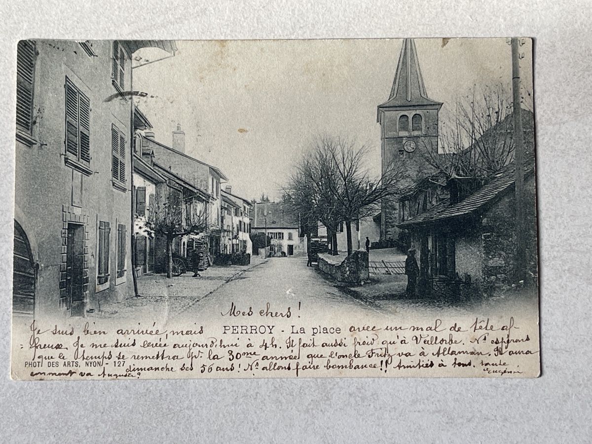 Cartoline postali: Perroy Schweiz, von 1903 – Usato da Strengelbach venduto da Aschatan5