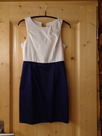 Schwarz-weisses Etuikleid von H&M Gr. S / 36 - 260349