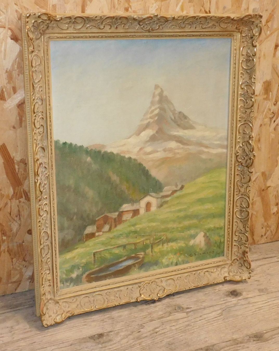 Tableaux: Sammlung Ölgemälde v G. Siemers mit Stuckrahmen  Landschaft – D'occasion à Sursee par 76
