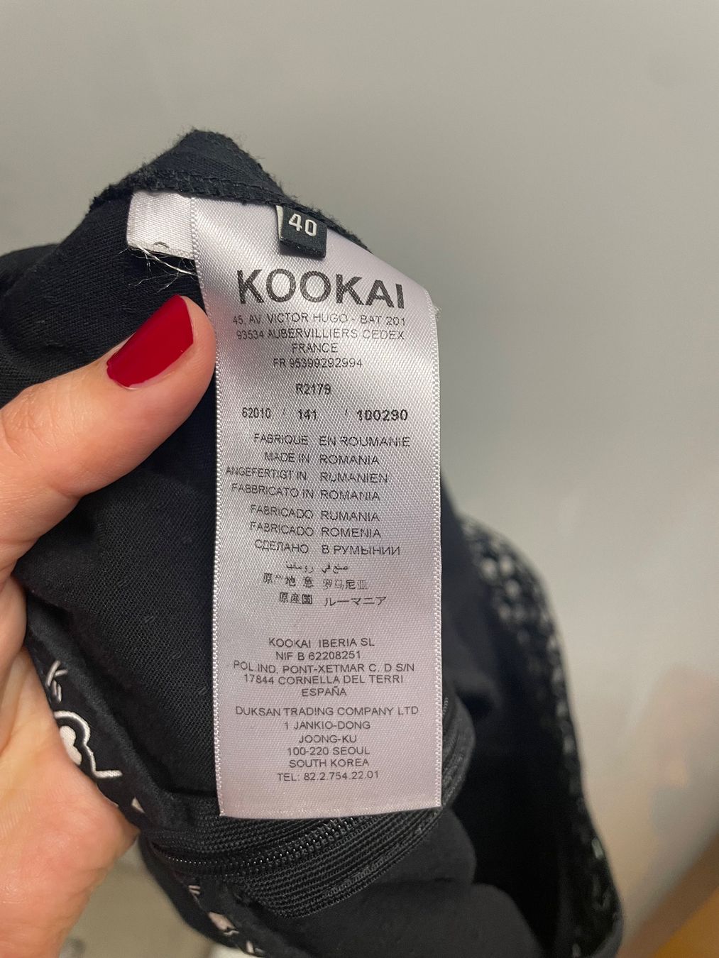 Kookai Gonne: Gonna nera kokai 40; cotone 57% – Usato da murten venduto da Ester09 3
