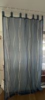 4x Vorhang Schlaufen blau gestreift 140x245 cm Zustand gut