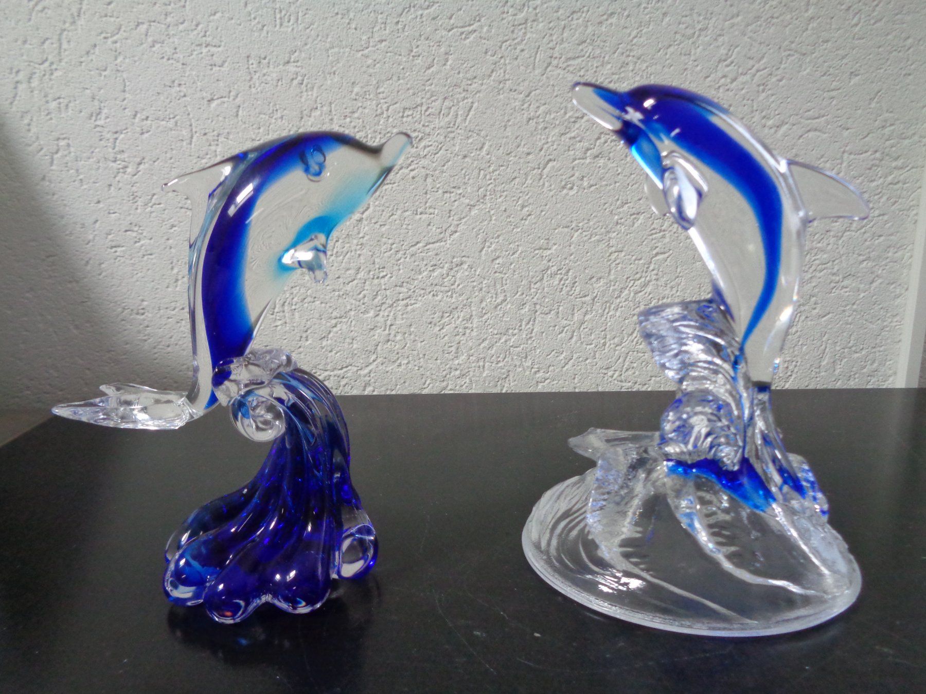 Figuren: Delfin aus Kristall Glas (2 Stk.) – Gebraucht aus Langenbruck von Gumsi