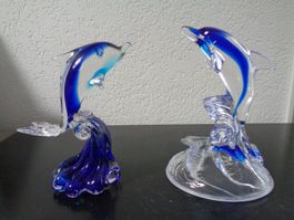 Delfin aus Kristall Glas (2 Stk.)