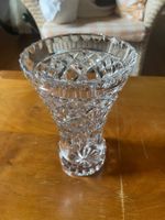 Kristallvase – Vintage, geschliffen, 18 cm
