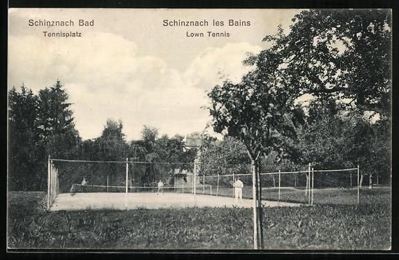 Cartoline postali: AK Bad Schinznach, Tennisplatz, 1912 – Usato da Berlin venduto da bartko-reher