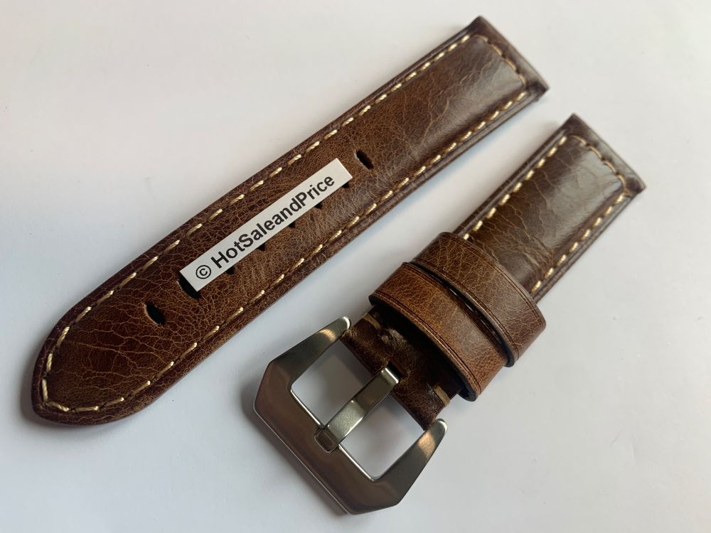 Bracciali & Braccialetti: 24mm Uhren Lederband, Vintage Look, pre-V, Uhrenarmband – Nuovo e nell'imballaggio originale da Courlevon venduto da HotSaleandPrice 1