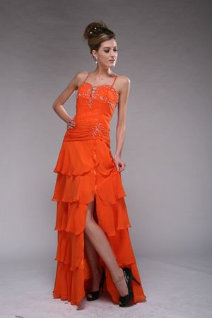 Abendkleid Gr. 44 ORANGE mit Stola Neu Ausverkauf!