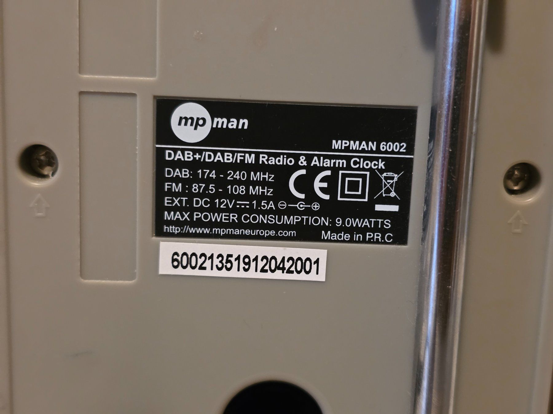 Sveglie: MPMAN 6002 Radio + alarm wecker – Usato da Badäl venduto da RYzeR9980X4D 3