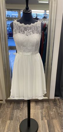 Brautkleid Kurz Ivory Grösse 36